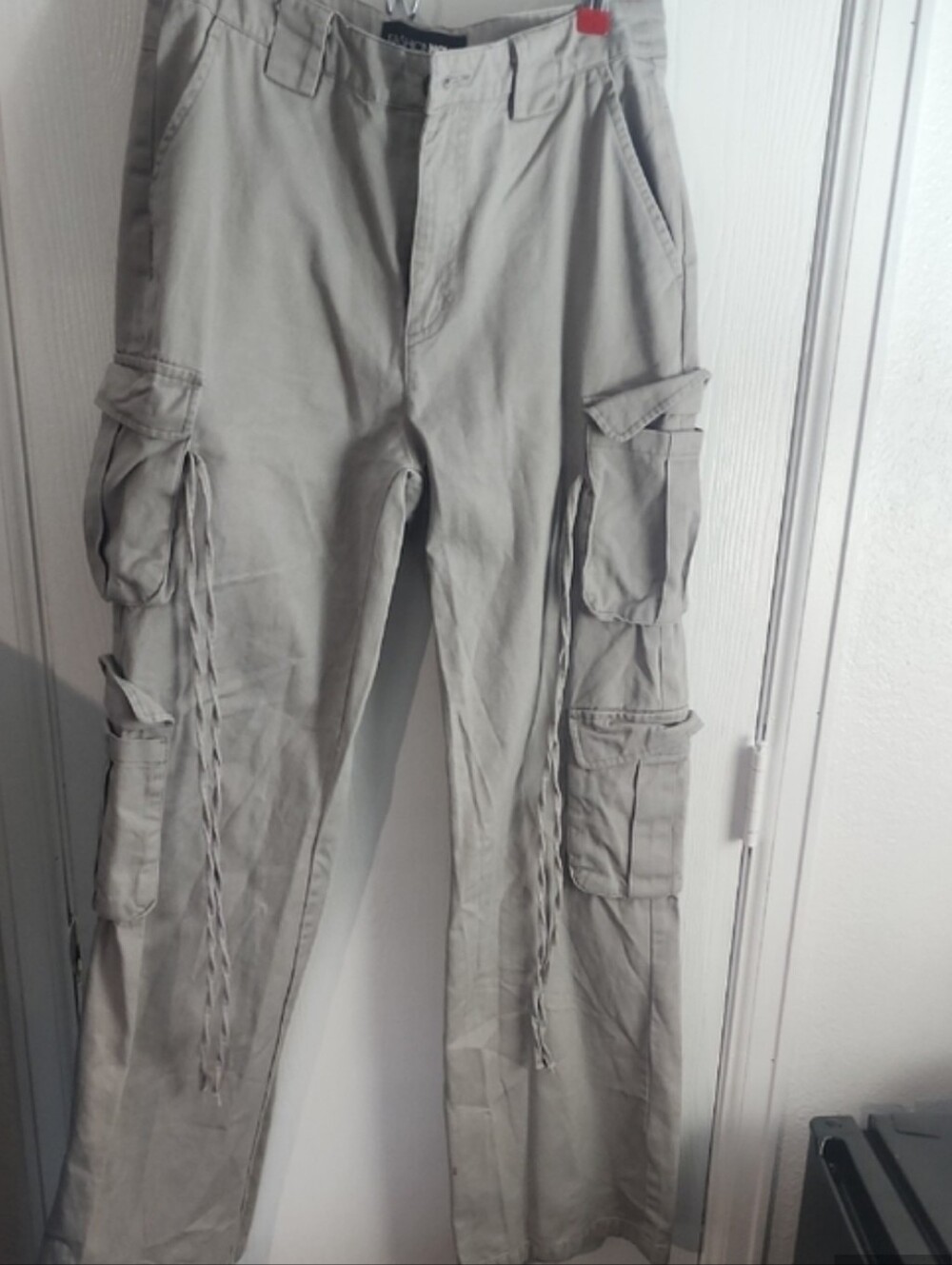 Fashion Nova Men's Light Gray Cargo Pants